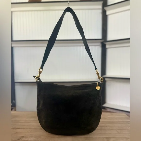 EUC RARE Gucci Dark Green Nubuck Hobo Shoulder Bag Purse - Picture 4 of 14